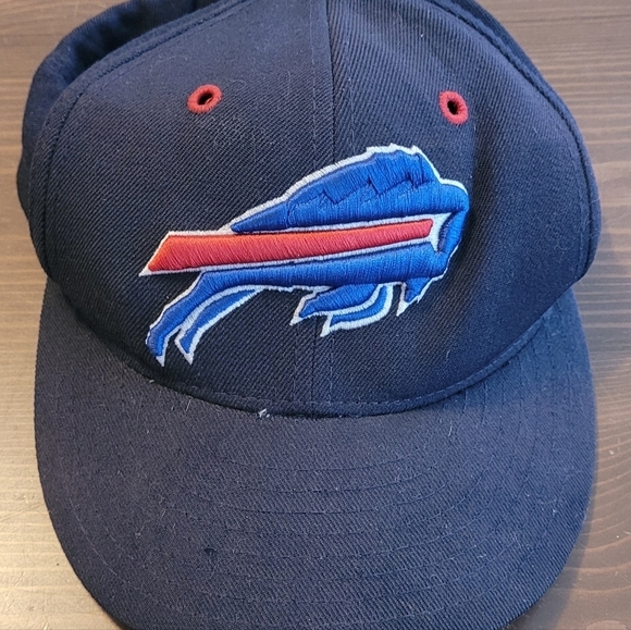 Vtg Buffalo Bills Reebok Fitted Hat Cap NFL On Field Hat Size 7 1/8 Small - Picture 1 of 9